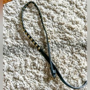 Topshop studded belt, black and gold, size small